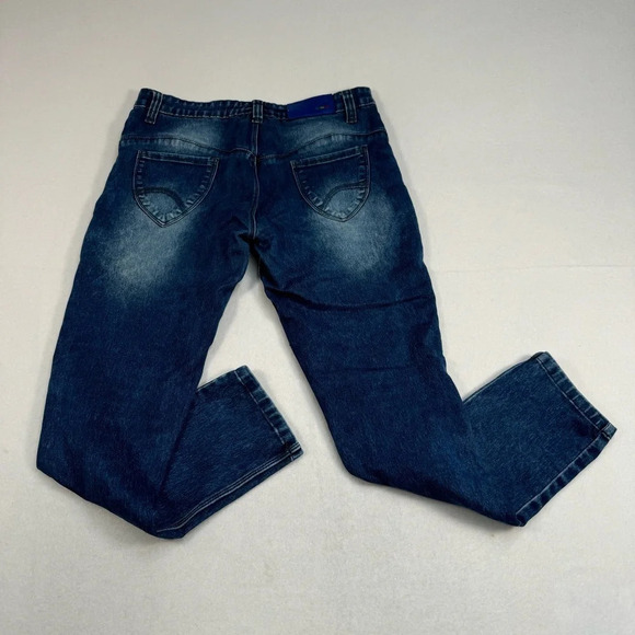 Ramp Stretch Skinny Jeans Womens Size 30 Acid Blue Wash Mid Rise - Picture 3 of 11